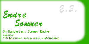 endre sommer business card